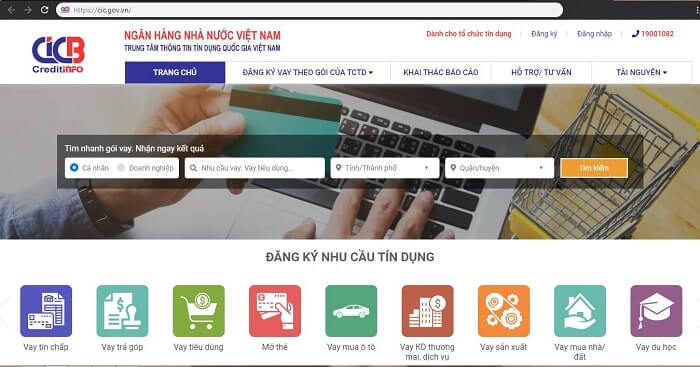 cổng thông tin tín dụng quốc gia Việt Nam