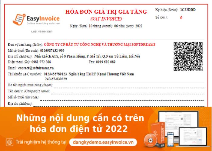 Những nội dung cần có trên hóa đơn điện tử 2022 