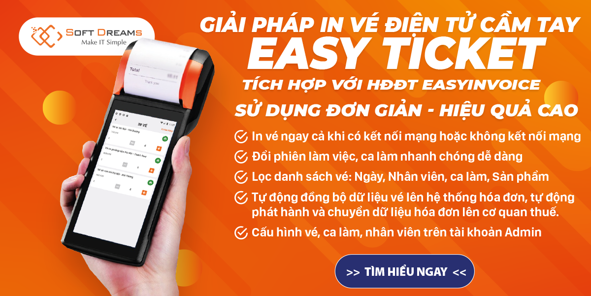 Giải pháp in vé điện tử cầm tay