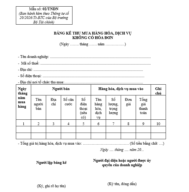 bang-ke-thu-mua-hang-hoa-dich-vu-khong-co-hoa-don